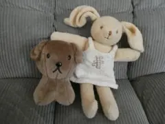 うさぎと犬のぬいぐるみセット