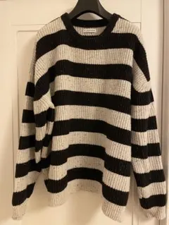 FLAGSTUFF 名作　ボーダーニットセーター　M カシミヤ混のサムネイル
