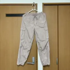 GU ピンク パラシュートカーゴパンツ Sサイズ