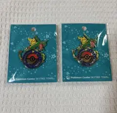 新品未開封ポケモンセンター スカイツリータウン　ロゴピンズ　2点セット