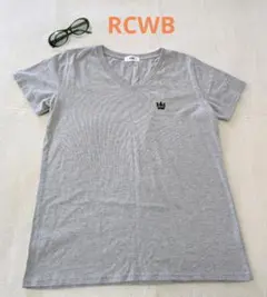 【RCWB】グレー Vネック Tシャツ 王冠刺繍　コットンのサムネイル