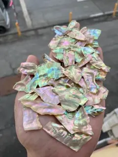 アワビ貝　30グラムセット　螺鈿細工　ハンドメイド　ハンドクラフト