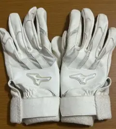 バッティンググローブ 手袋 野球部 高校 中学 白 Lサイズ ミズノ