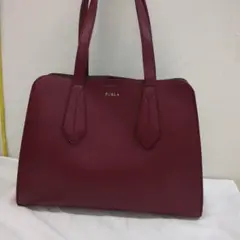 BALLY バリー トートバッグ ハンドバッグ レザー ストライプ 赤色