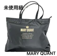MARY QUANTゴールドロゴプリント舟型 トートバッグ ブラックのサムネイル