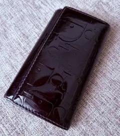 極美品 DIOR 6連キーケース カード入れ 黒 トロッター柄キャンバス