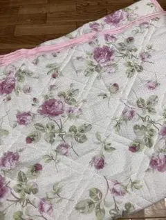 花柄 敷きパッド シングル ピンクのバラ