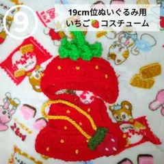 9。いちごコスチューム ぬいぐるみ用 19cm用