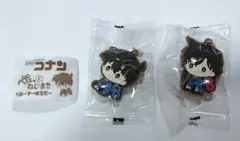 コナン　ぺたっとねじまき　工藤新一　毛利蘭　カプセルトイ