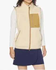 チャンピオンゴルフ　フリースボアベストベージュ　アイボリー　クリーム