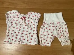 いちご柄 ベビーパジャマ 上下セット