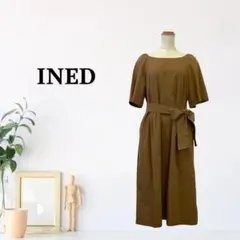 zG1552【S】INED ベルト付き ワンピース ブラウン系のサムネイル