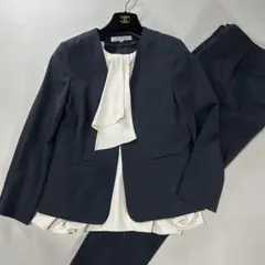 ナノユニバース ノーカラージャケット セットアップ フリー 洗える