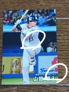 【レア写真】プロ野球チップス 山田哲人背番号23着用＋ランダム三枚オマケ付き