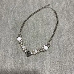 パール クリスタル ビジュー ネックレス