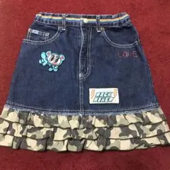 エンジェルブルー　Angel Blue デニム　ワッペン　スカート　レトロ