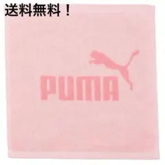 PUMA プーマ　ピンク タオルハンカチ ロゴ　ミニタオル　新品未使用のサムネイル