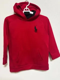 ラルフローレン キッズ パーカー 赤 7T