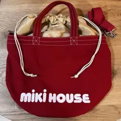 MIKIHOUSEレッドバケツ型トートバッグ　HITACHI WOOO