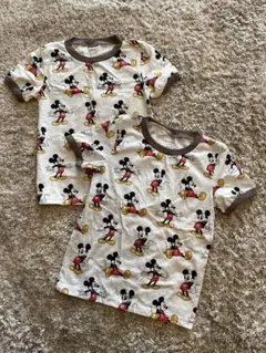 キッズTシャツ　ミッキー総柄　100cm 110cm２枚セット