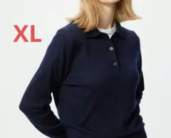 UNIQLO ユニクロ メリノポロセーター ネイビー XL