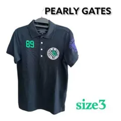 PEARLY GATES ブラックポロシャツ size3