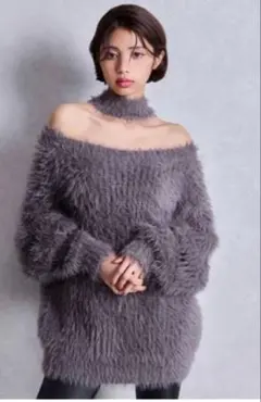 GYDA ジェイダ シャギーチョーカーニット トップス