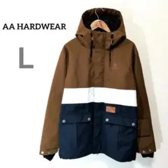 美品✨️Ｌ　AA HARDWEAR　スノーボード　ウェア　メンズ　茶✕白✕紺