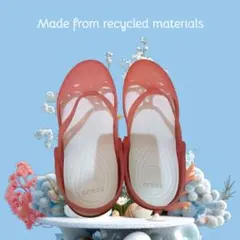 crocs リサイクル素材 ビーチサンダル ピンク