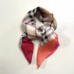 BURBERRY チェック柄シルクスカーフのサムネイル