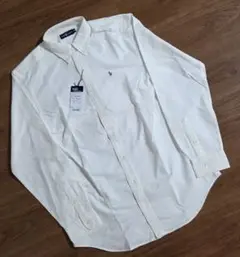 新品タグ付 ラルフローレン 170 長袖 ボタンダウン シャツ 刺繍ロゴ