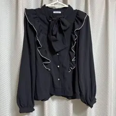 OLIVE des OLIVE フリル付き長袖ブラウスのサムネイル