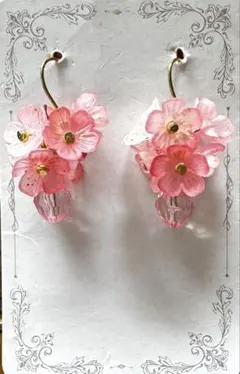 【SA276】サクラのハンドメイドピアス/イヤリング