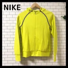 【良品】NIKE ナイキ パーカー レディース 蛍光色 運動 ストレッチ S