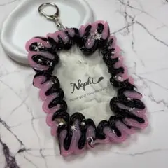 ホイップデコ トレカケース B8 ピンク 黒 キーホルダー付き 硬質ケース 推し