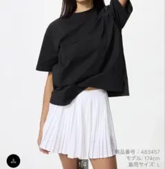 ユニクロ　UNIQLO エアリズムコットンT ブラックM 半袖Tシャツ