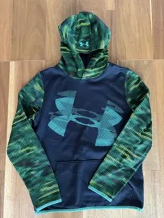 Under Armour ColdGear パーカー YXL 黒/緑