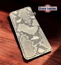 Gravy Leatherパイソン本革 ライダースウォレット財布 金運 アメカジ