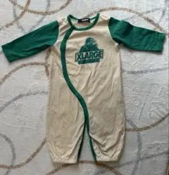 XLARGEロンパース 50〜70cm クリーム/グリーン