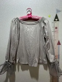 RONI トップス 長袖 グレー シアー
