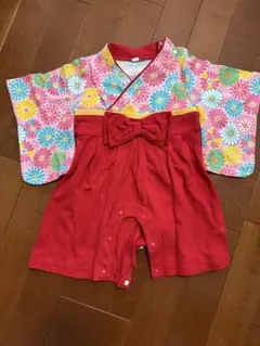 花柄　ベビー袴 70cm