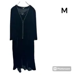 オゾック パーティワンピース カーディガン 2点セット ベルベット風のサムネイル