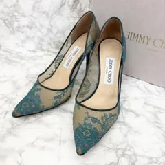 JIMMY CHOO レースパンプス ポインテッドトゥ 36 1/2のサムネイル