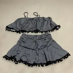 チェック柄セパレート水着