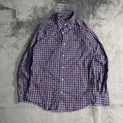 NAUTICA ノーティカ　ボタンダウン　チェックシャツ　刺繍ロゴのサムネイル