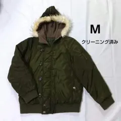 オリーブ色 　フード付き ジャンパー　ブルゾン　ジャケット
