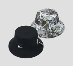 ゲゲゲの鬼太郎 墓場鬼太郎 パターン｜リバーシブルバケットハット 男女兼用 新品