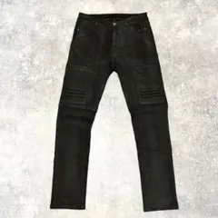 Rick Owens DRKSHDW コーティングスキニーデニム XS　黒のサムネイル