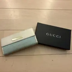 GUCCI GGキャンバス 長財布 ライトブルーのサムネイル