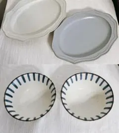 茶碗＆プレート４点セット　日本製のサムネイル